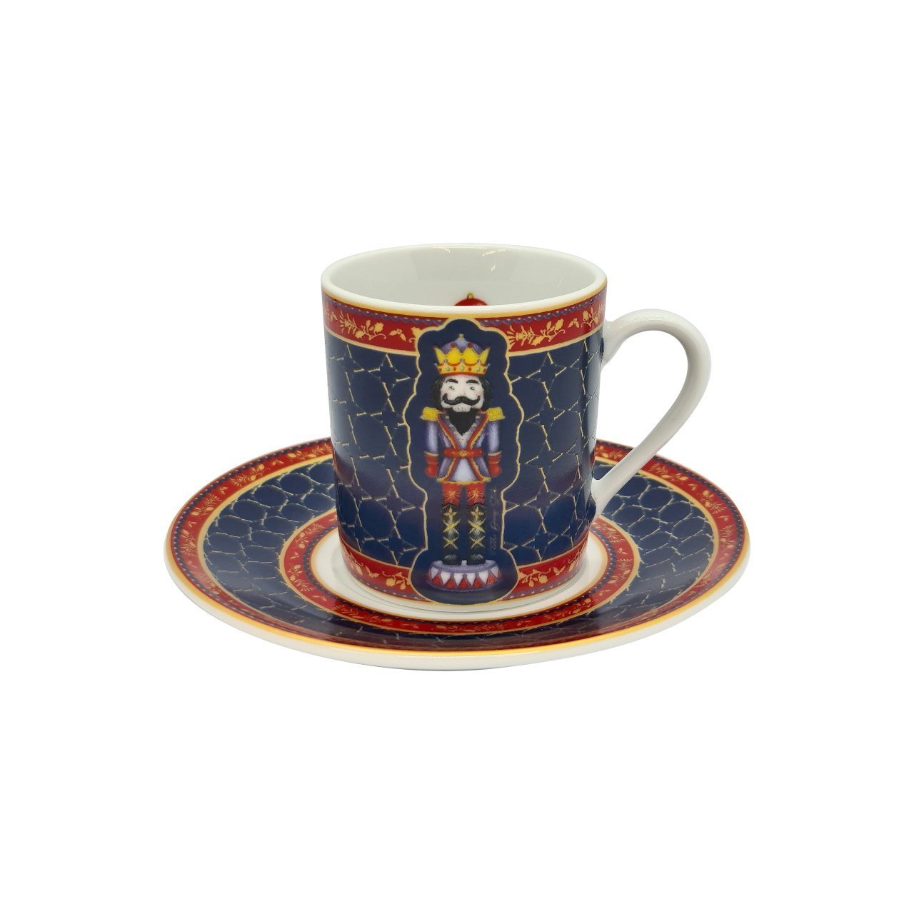 Nutcracker Mavi Porselen Kahve Fincanı
