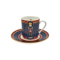 Nutcracker Mavi Porselen Kahve Fincanı