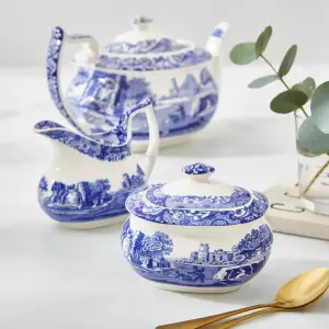 Spode Blue Italian Şekerlik - Kapaklı
