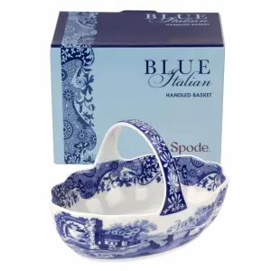 Spode Blue Italian Kulplu Küçük Sepet