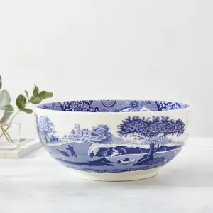 Spode Blue Italian Yuvarlak Salata Servis