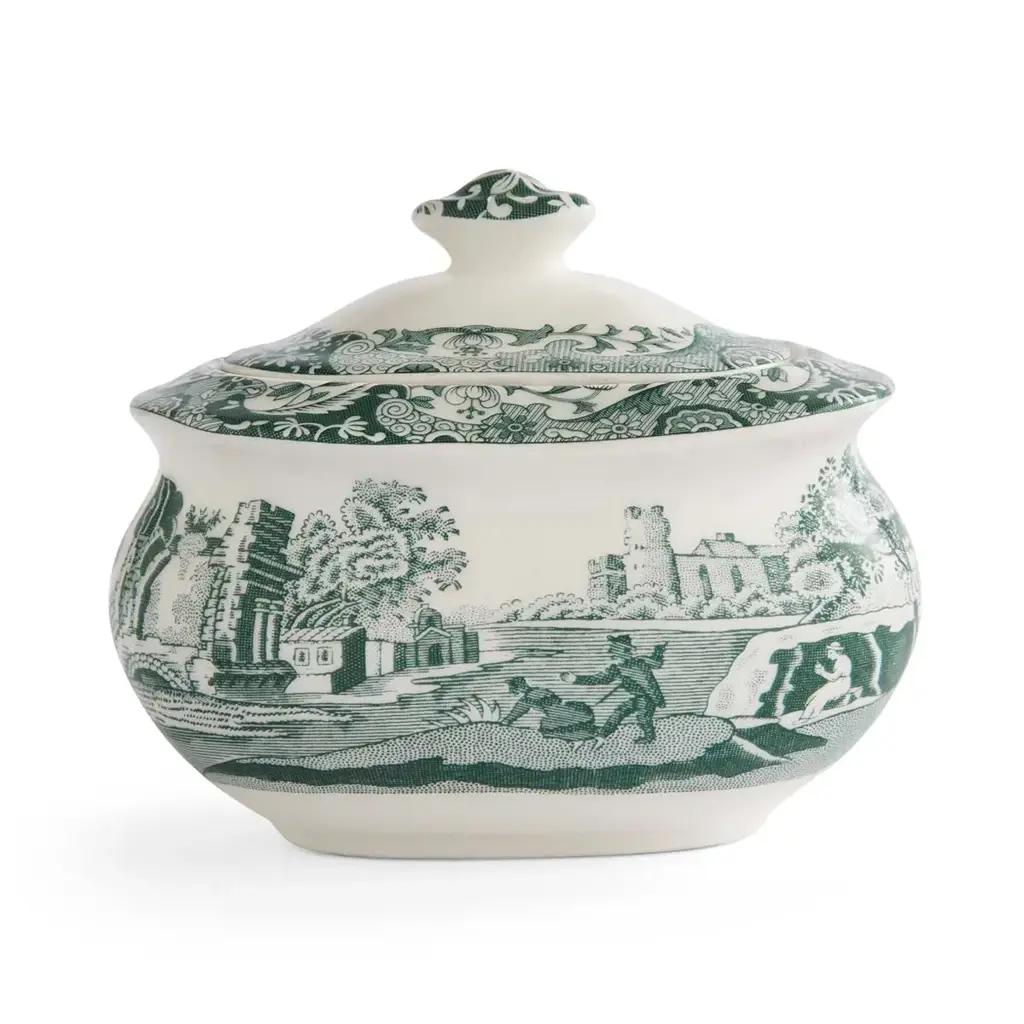 Spode Heritage Green Italian Şekerlik - Kapaklı