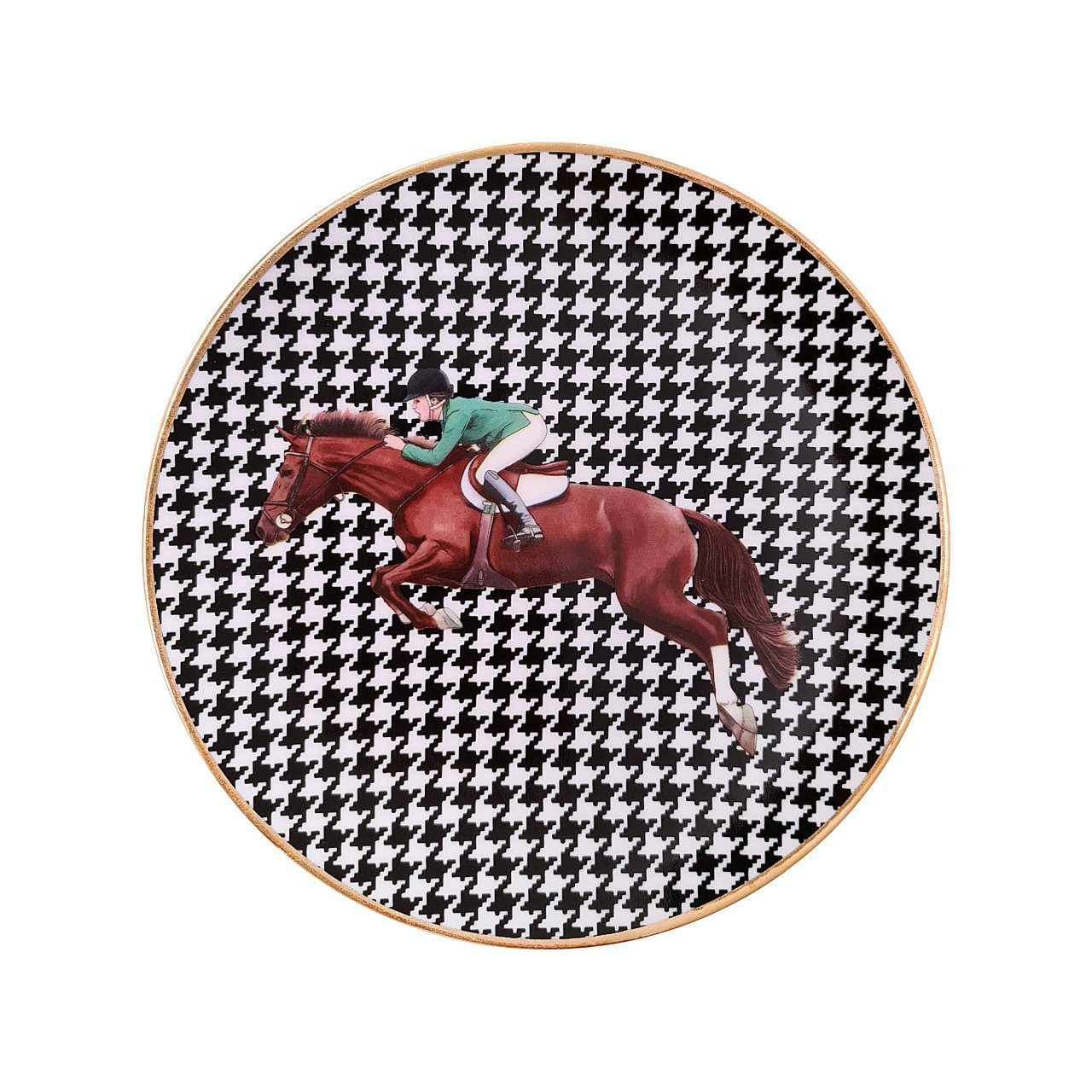 Equestrian Yeşil Ceket 20 Cm Porselen Tabak