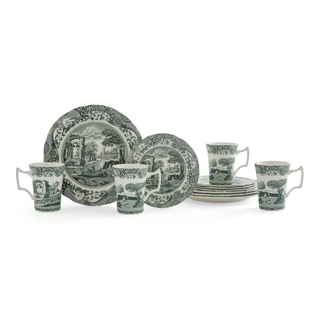 Spode Heritage Green Italian 12 parça, 4 kişilik Set