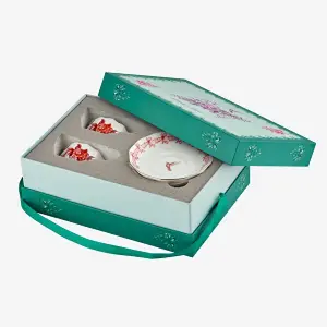 Primavera Kırmızı 2'li̇ Turk Kahvesi̇ Fi̇ncan Seti̇