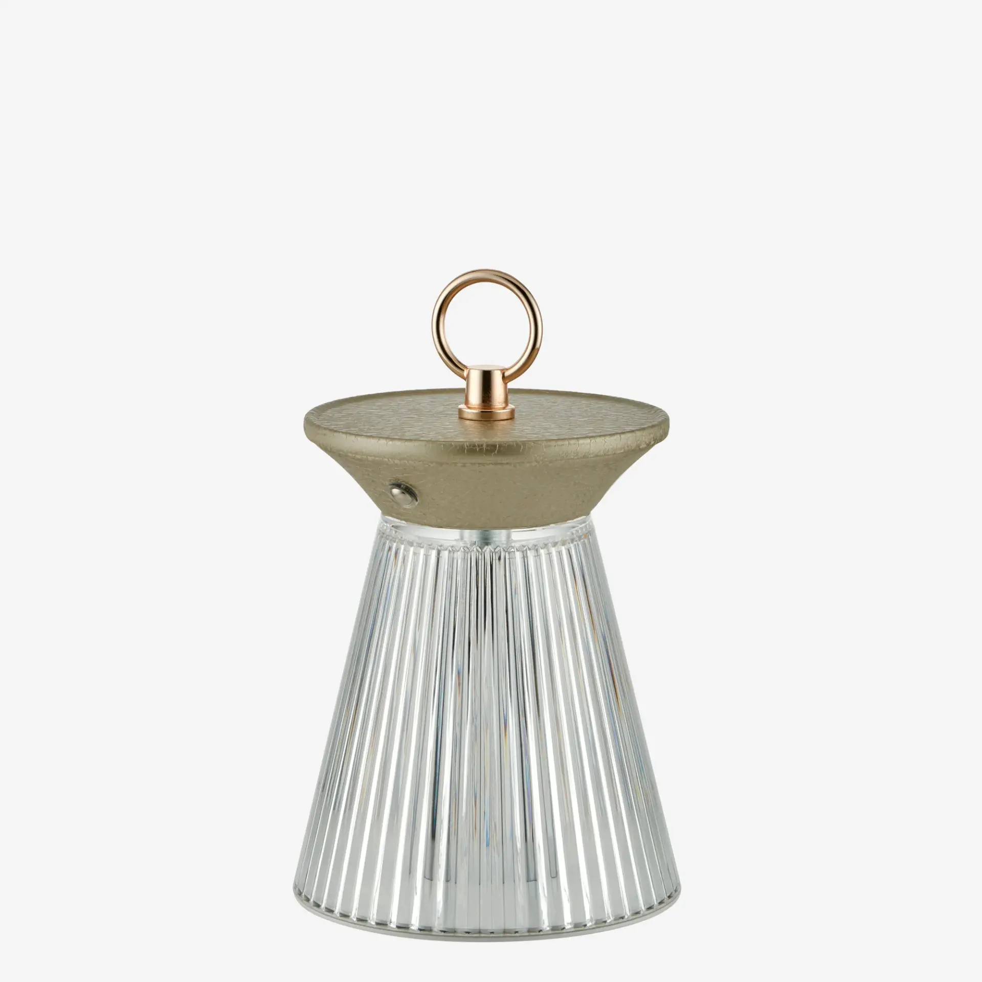 Gri Paslanmaz Çelik Şarjlı Masa Lambası 12X12x12 Cm Latern Collection by Chiara Alessi