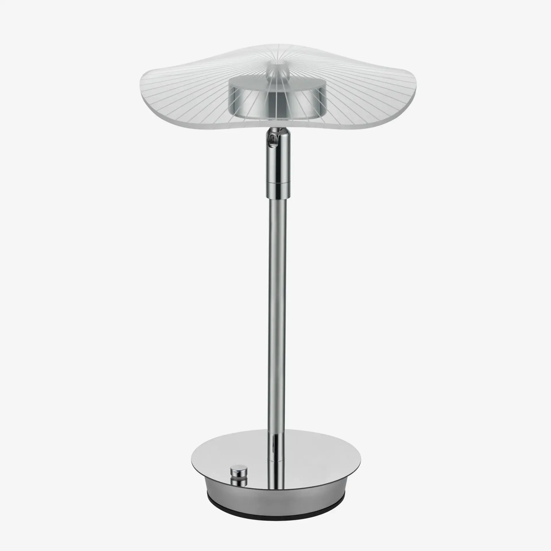 Gri Paslanmaz Çelik Şarjlı Masa Lambası 19X19x29 Cm Tesla Collection by Chiara Alessi