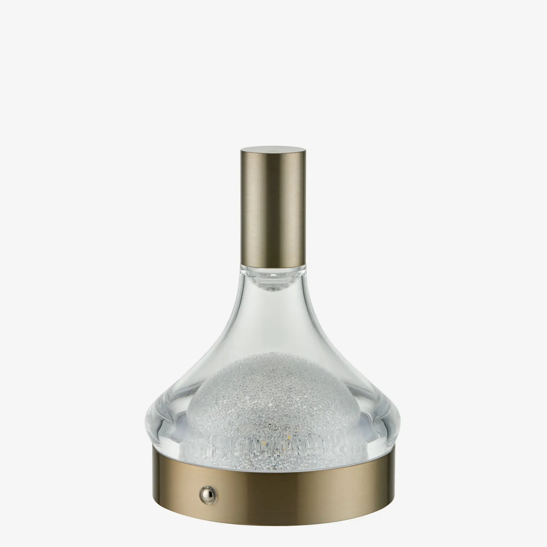 Gri Paslanmaz Çelik Şarjlı Masa Lambası 13X13x18 Cm Kristal Collection by Chiara Alessi