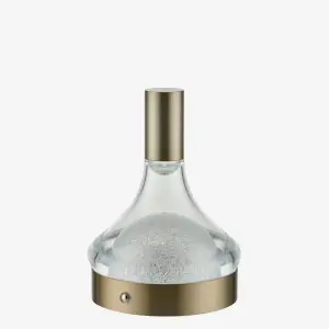 Gri Paslanmaz Çelik Şarjlı Masa Lambası 13X13x18 Cm Kristal Collection by Chiara Alessi