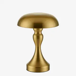 Altın Paslanmaz Çelik Şarjlı Masa Lambası 16X16x21 Cm Queen Collection by Chiara Alessi
