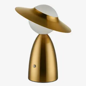 Altın Paslanmaz Çelik Şarjlı Masa Lambası 20X20x25 Cm Lady Collection by Chiara Alessi