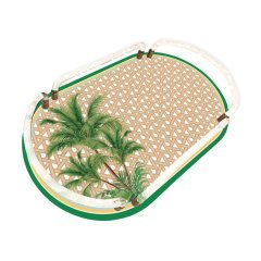 Hazeran Palmiye Oval Pleksi Tepsi