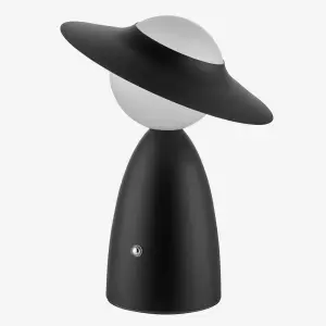 Siyah Paslanmaz Çelik Şarjlı Masa Lambası 20X20x25 Cm Lady Collection by Chiara Alessi
