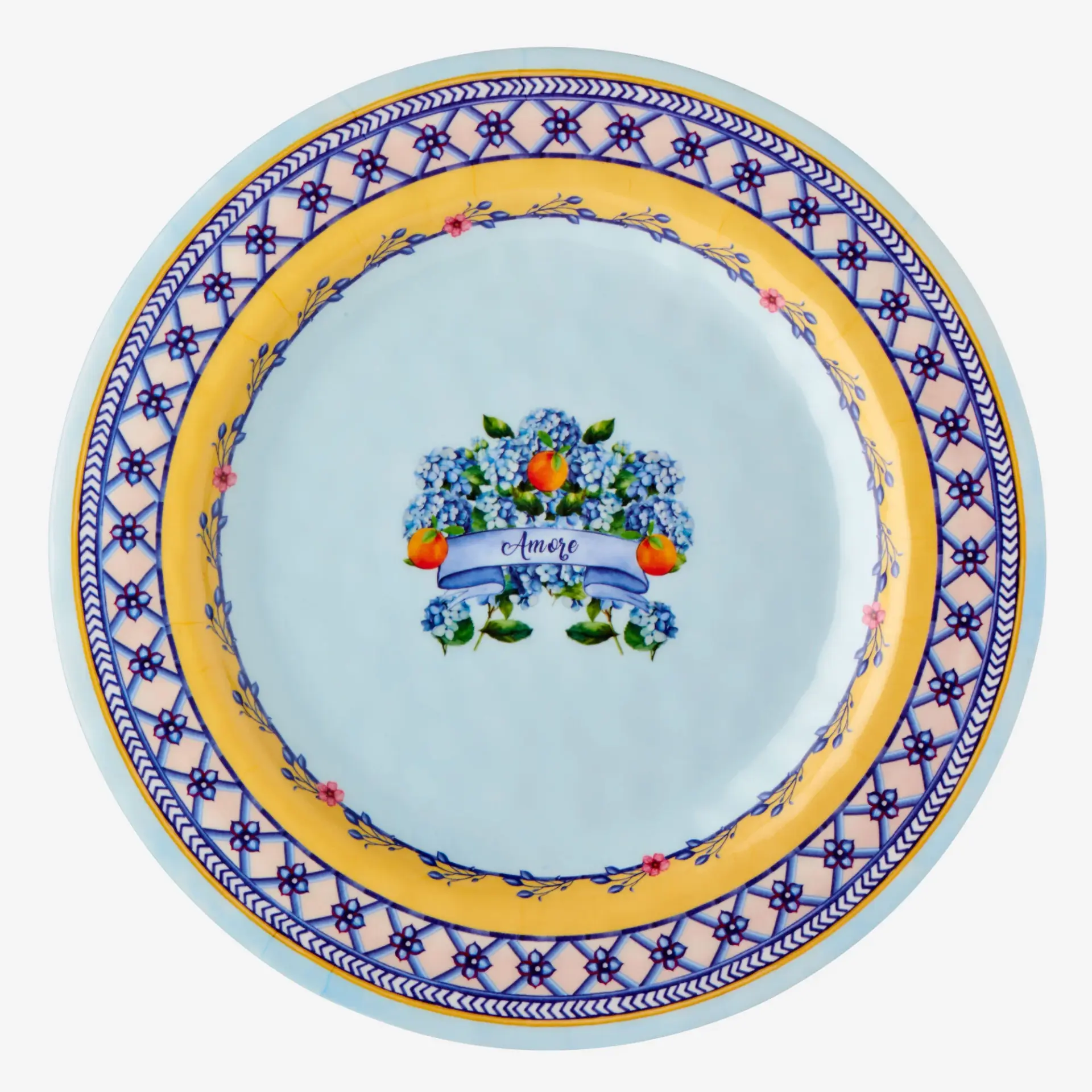 Chiara Alessi Amore Mavi Melamin Yemek Tabağı 28 Cm