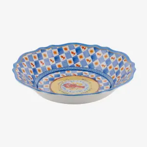 Chiara Alessi Cote D Azur Mavi Melamin Servis Kasesi 35 Cm