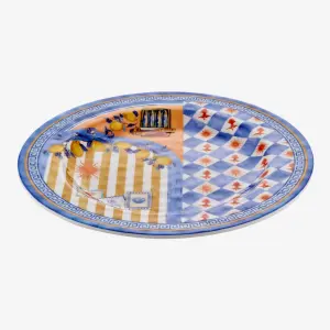 Chiara Alessi Cote D Azur Mavi Melamin Yemek Tabağı 28 Cm