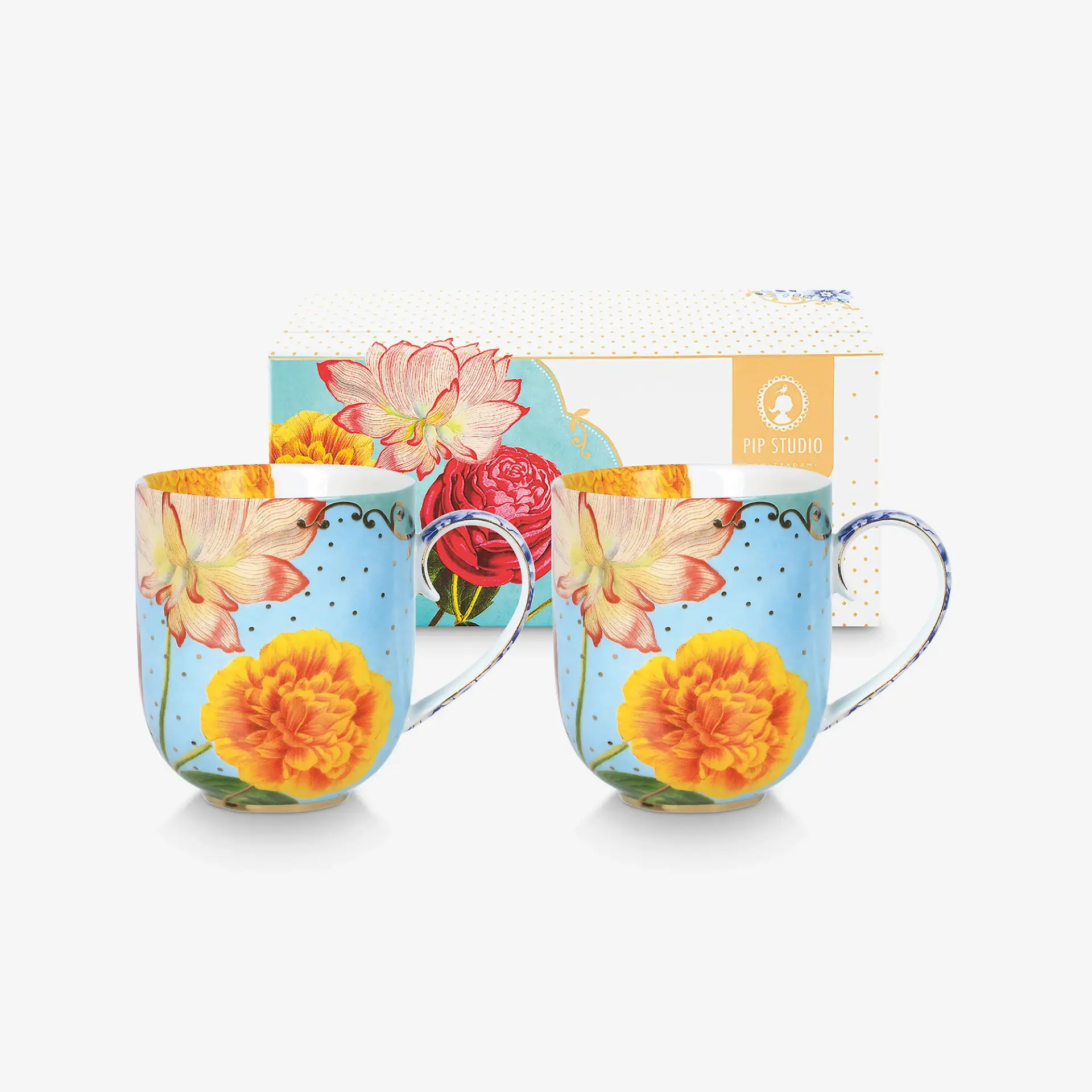 Pip Studio Mavi Porselen Kupa Seti 325 Ml