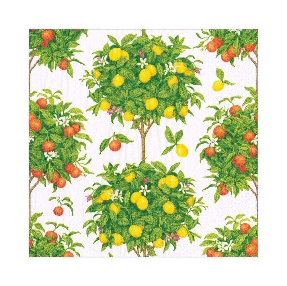 Citrus Topiaries Öğle Yemeği Peçetesi Beyaz 20li Paket