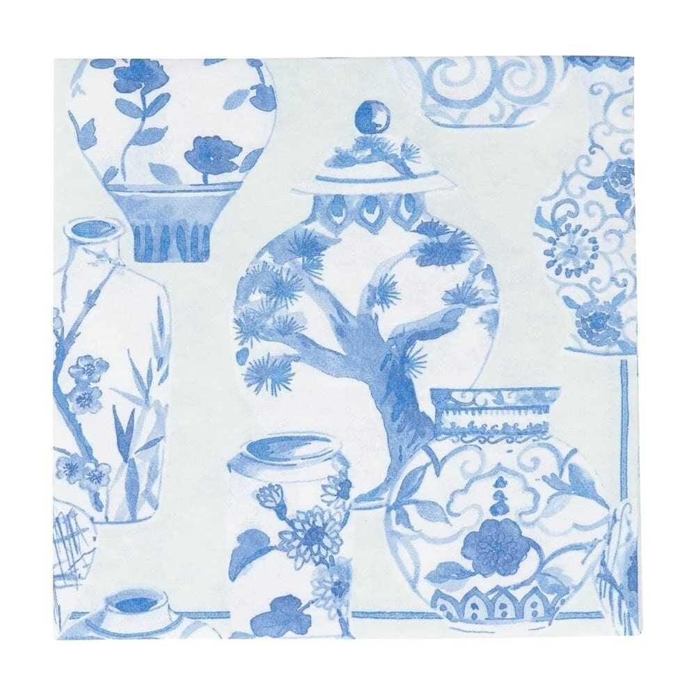 Glazed Porcelain Seladon Kağıt Dokulu Öğle Yemeği Peçetesi 15li Paket