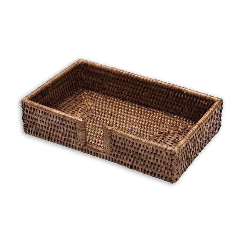 Rattan Misafir Peçeteliği Koyu Doğal
