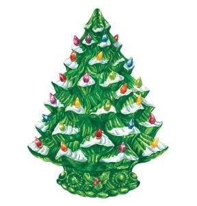 Kalıp Kesim Vintage Christmas Tree Kağıt Amerikan Servis 12li Paket