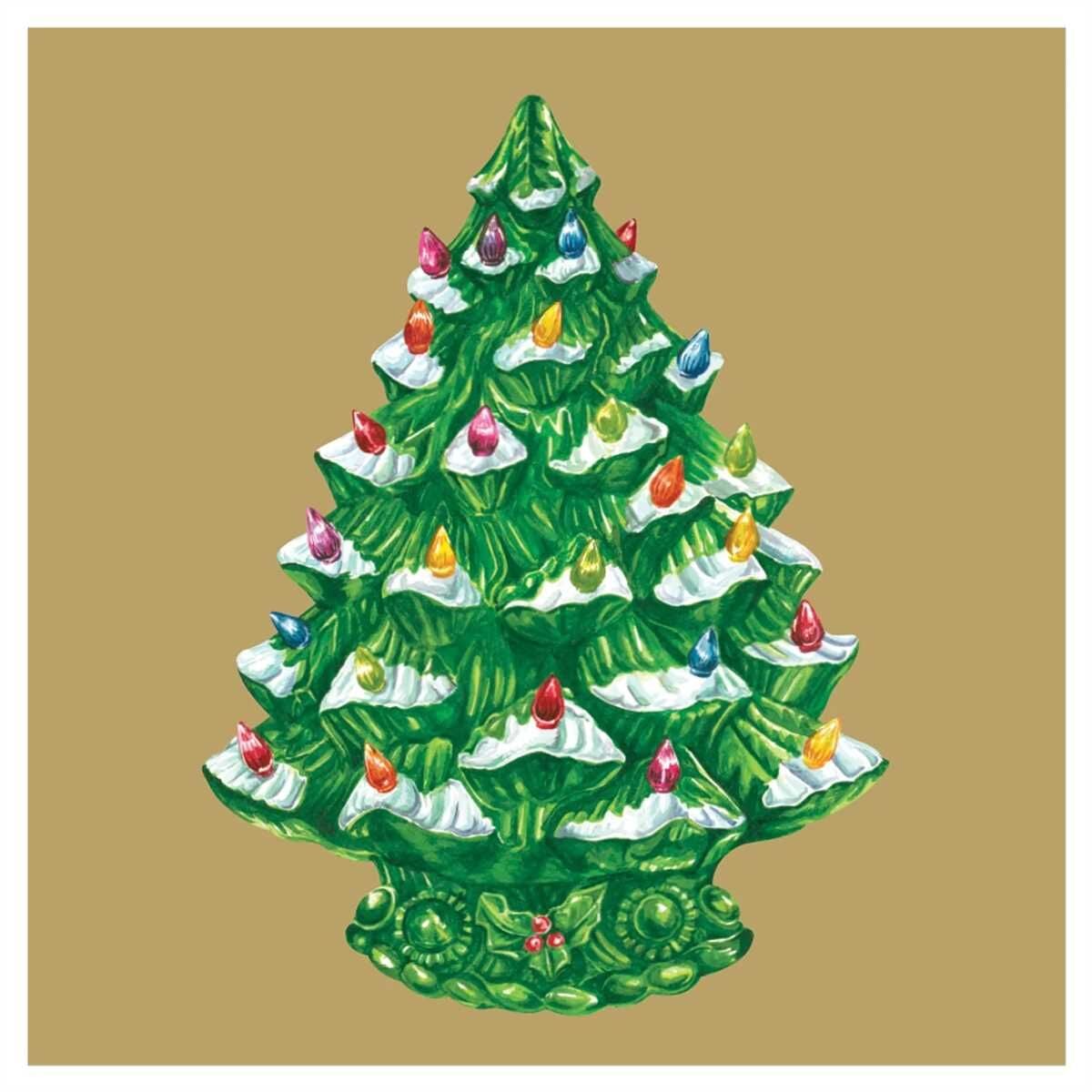 Vintage Christmas Tree Kokteyl Peçetesi 20li Paket
