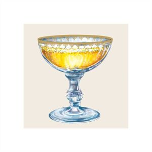 Champagne Kadehi Coupe Kokteyl Peçetesi 20li Paket