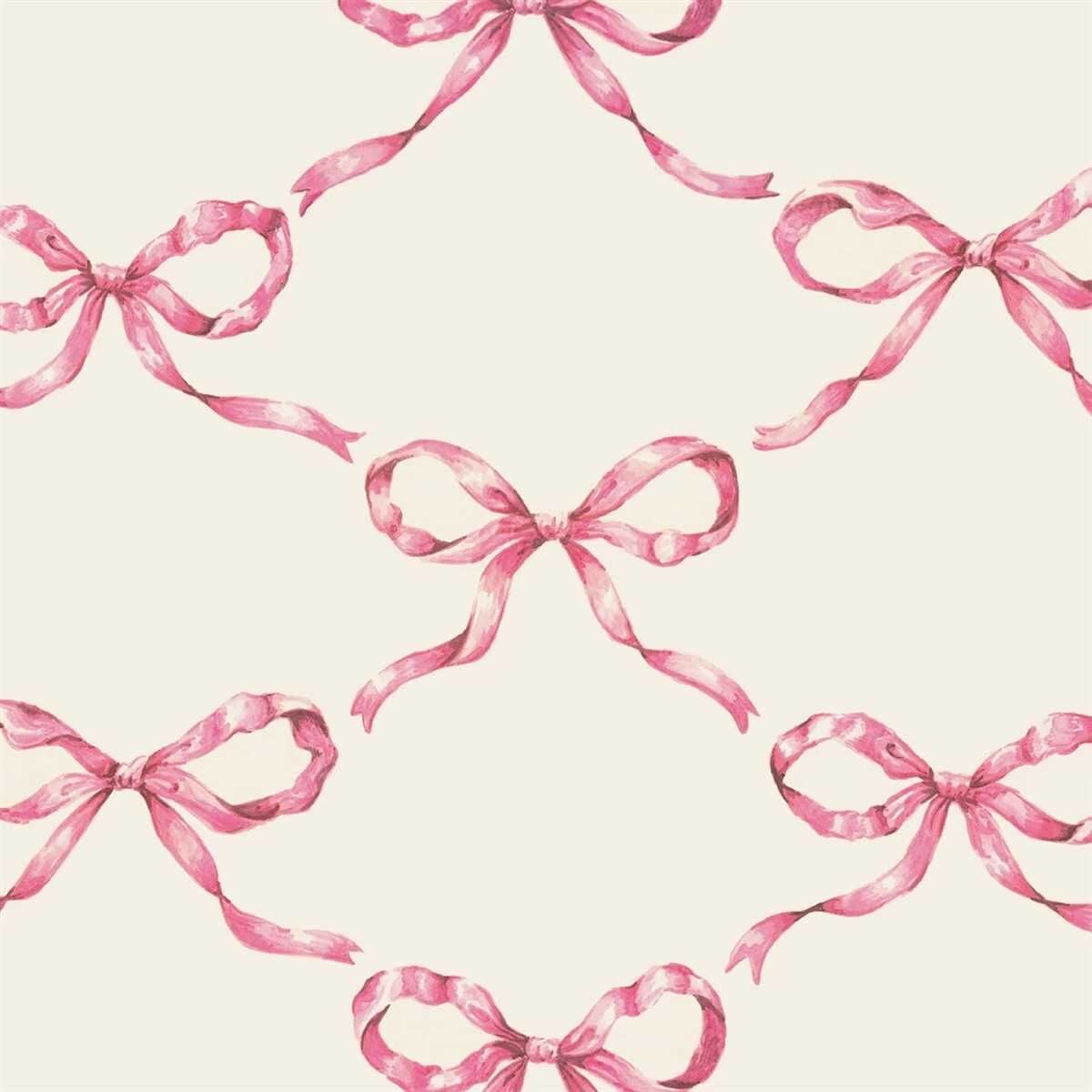 Pembe Bow Lattice Kokteyl Peçetesi 20li Paket
