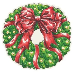 Kalıp Kesim Holiday Wreath Kağıt Amerikan Servis 12li Paket