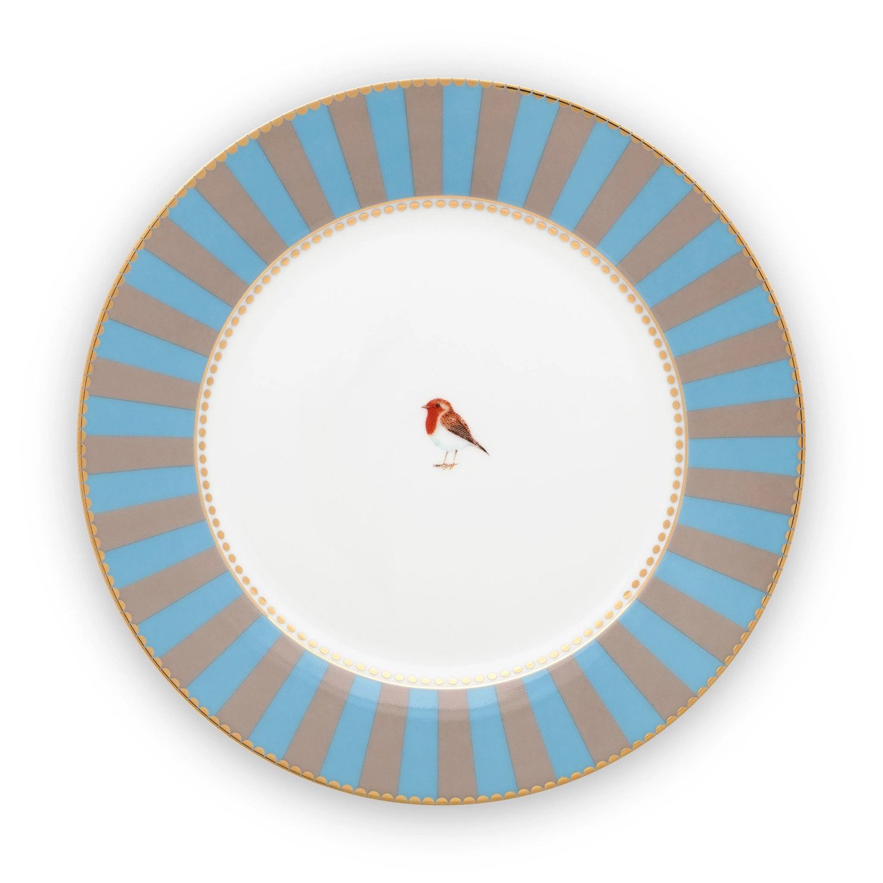 Love Birds Tabak 21 Cm, Mavi / Haki