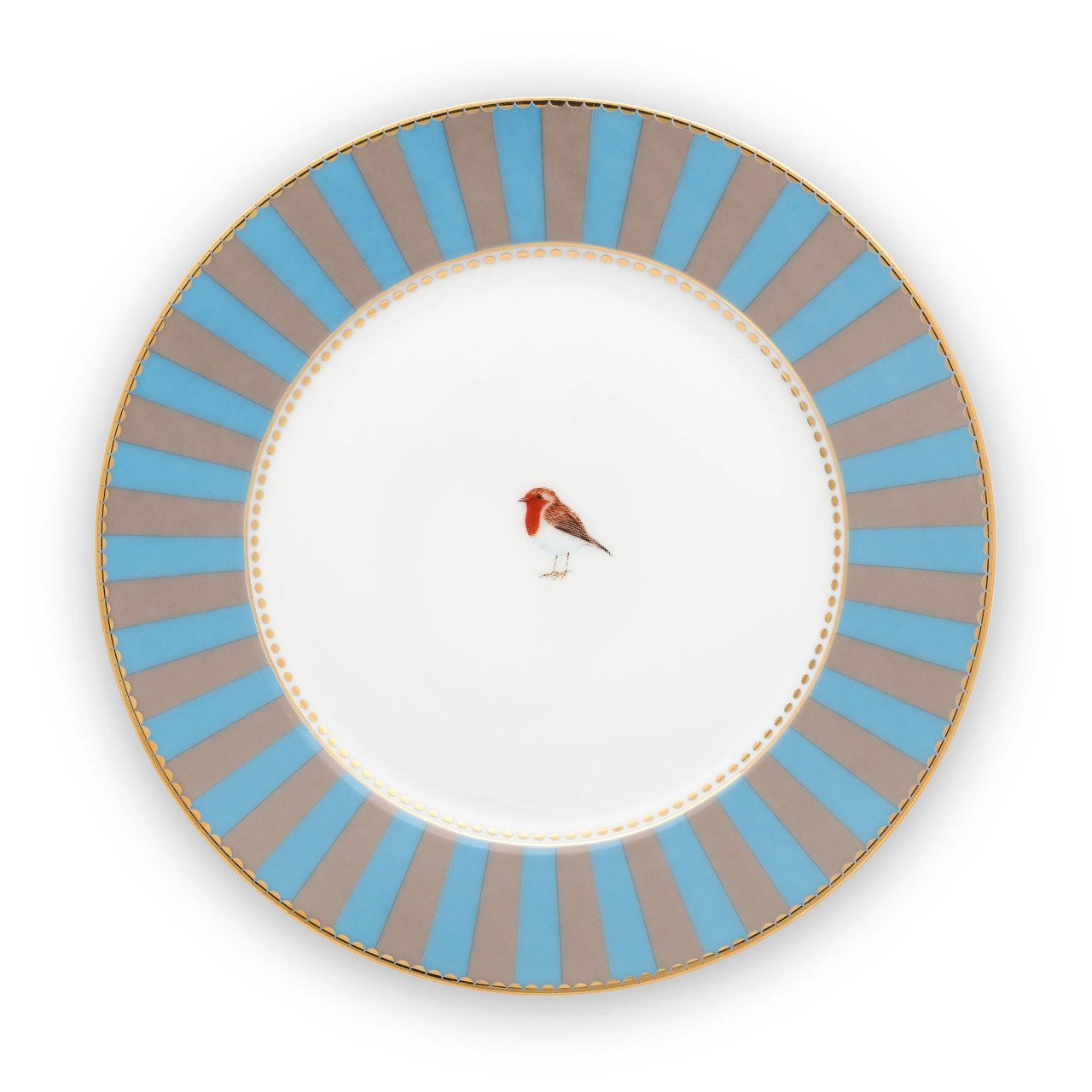 Love Birds Tabak 17 Cm, Mavi / Haki