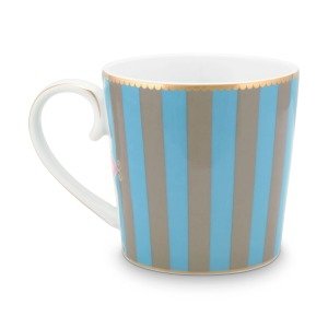 Love Birds Büyük Boy Mug, Mavi / Haki 250 ML