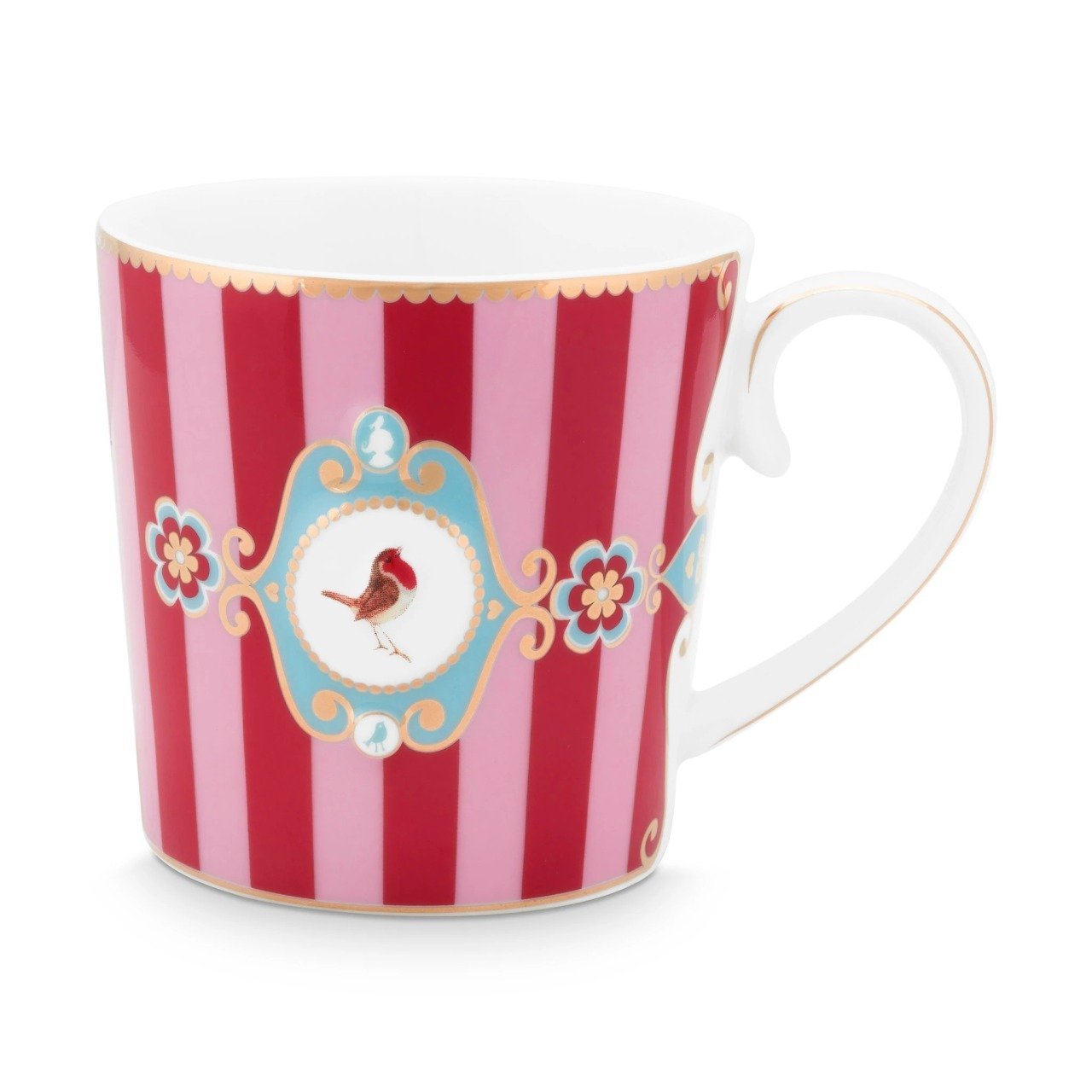 Love Birds Büyük Mug, Kırmızı / Pembe 250 ML