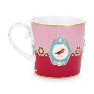 Love Birds Küçük Mug, Kırmızı / Pembe 150 ML