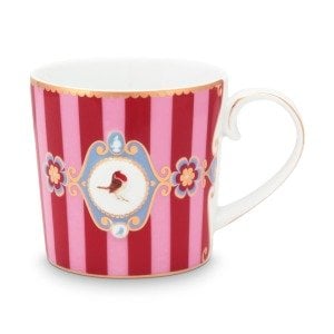 Love Birds Küçük Mug, Kırmızı / Pembe 150 ML