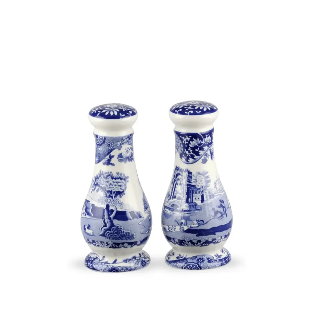Spode Blue Italian Tuzluk ve biberlik - uzun