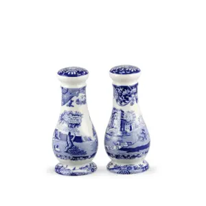 Spode Blue Italian Tuzluk ve biberlik - uzun
