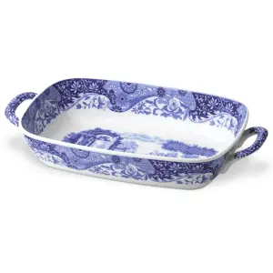 Spode Blue Italian Kulplu dikdörtgen servis