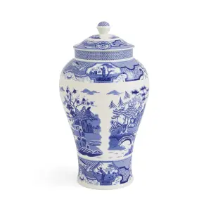 Spode Blue Italian Gothic Castle vazo