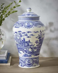 Spode Blue Italian Gothic Castle vazo