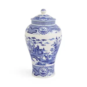 Spode Blue Italian Gothic Castle vazo