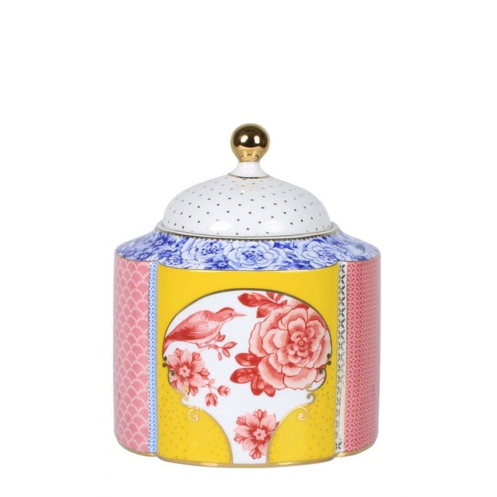 Pip Studio Royal Sarı Pembe Porselen Saklama Kutusu 1750 Ml