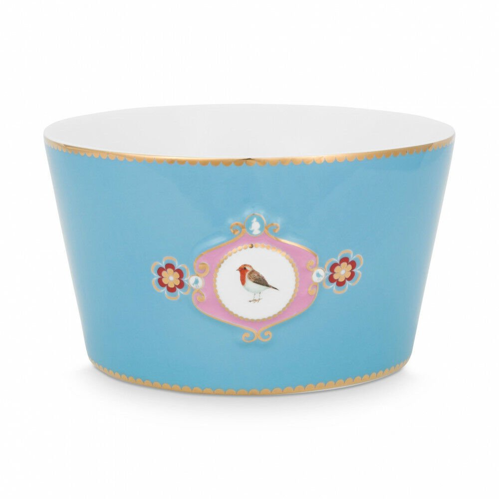 Love Birds Mavi Porselen Kase 20 cm