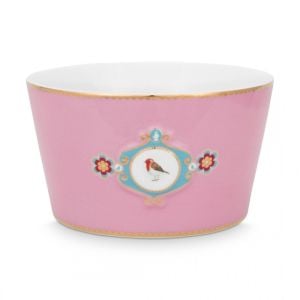 Love Birds Pembe Porselen Kase 20 cm