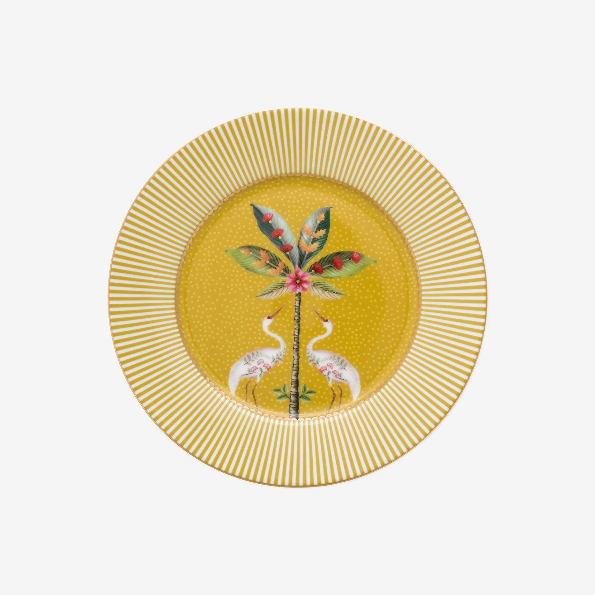 Pip Studio La Majorelle Sarı Porselen Pasta Tabağı 17 Cm