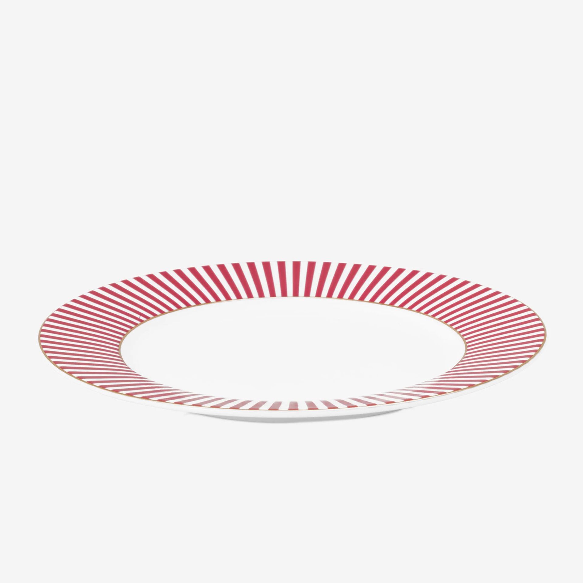 Pip Studio Royal Stripes Pembe Porselen Yemek Tabağı 26,5 Cm