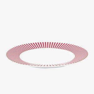 Pip Studio Royal Stripes Pembe Porselen Yemek Tabağı 26,5 Cm