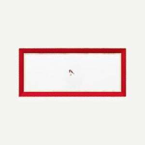 Pip Studio Love Birds Kırmızı Porselen Servis Tabağı 33,3X15,5 Cm