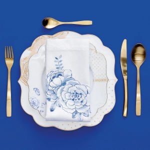 Pip Studio Royal White Mavi Beyaz Porselen Pasta Tabağı 17 Cm