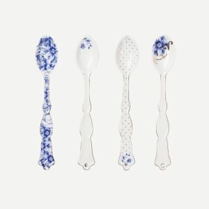 Pip Studio Royal White Mavi Beyaz Porselen Çay Kaşığı Seti 4 Parça